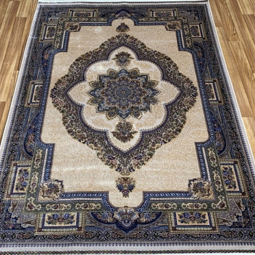 Ковер турецкий 2007 QUM (Шелк+Модал, бежевый, кремовый)