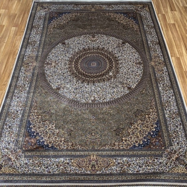 Ковер турецкий 2008G QUM (Шелк+Модал, бежевый, кремовый)