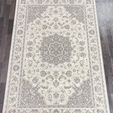 Ковер бельгийский 690246565 Fresco Palazzo (PP Heatset Высокоплотный, серый, кремовый)