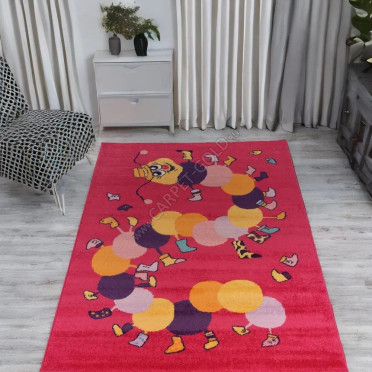 Ковер польский Agnella Funky Top Iwo amaranth (фризе, разноцветный)