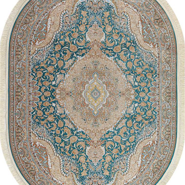 Ковер персидский G146 Mashad 1200 (Акрил, синий)