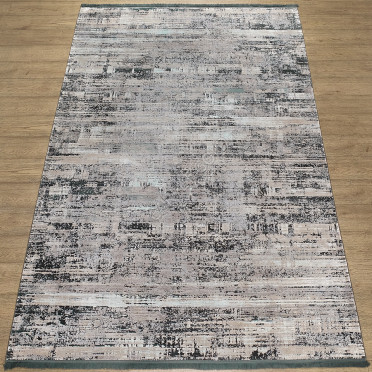 Ковер турецкий M357D Art Self (Шелк+Модал, зеленый, серый)