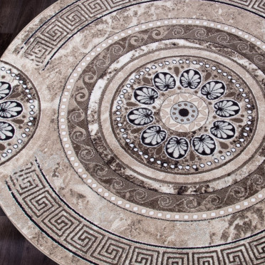 Ковер российский d300 Valencia Delux (Хит-сет, коричневый)