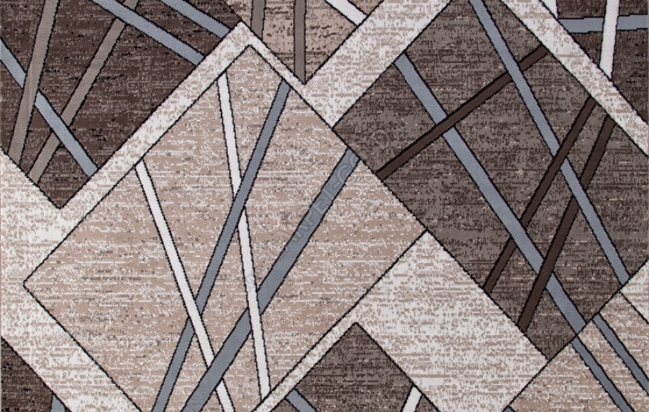 Ковер D487 - BEIGE-BROWN 2 - Прямоугольник - коллекция SIERRA