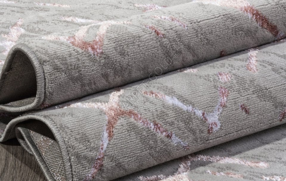 Ковер F164 - GRAY-PINK - Овал - коллекция LIMAN