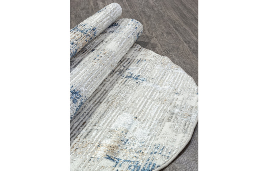 Ковер DA492 - 635 CREAM / NAVY - Овал - коллекция ANTEP