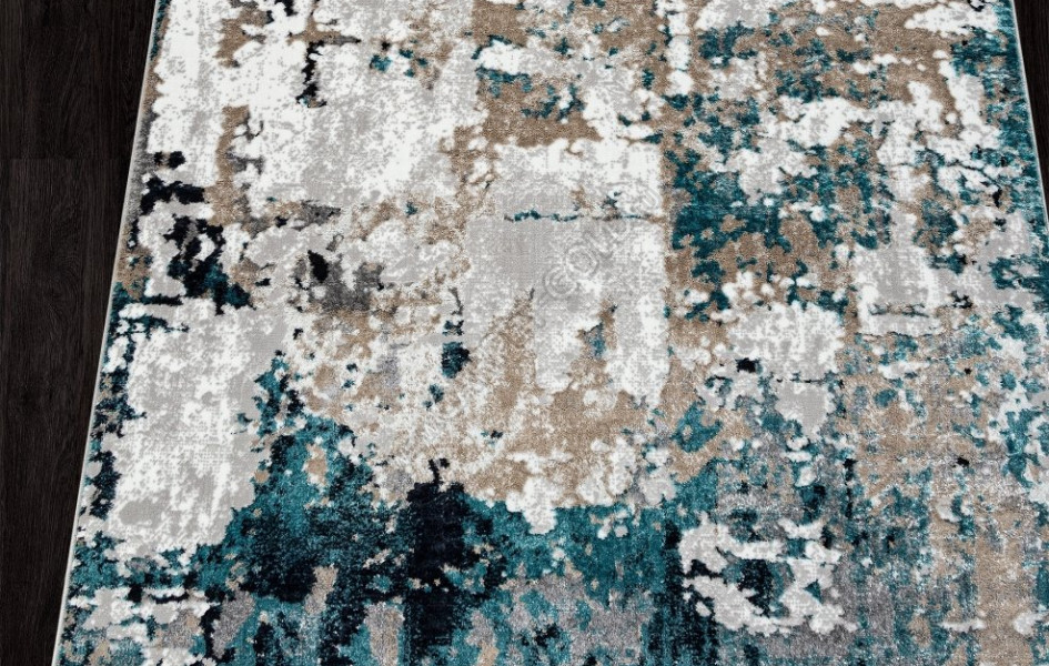 Ковер 01632A - GREY / TURQUOISE - Прямоугольник - коллекция PARADIZE