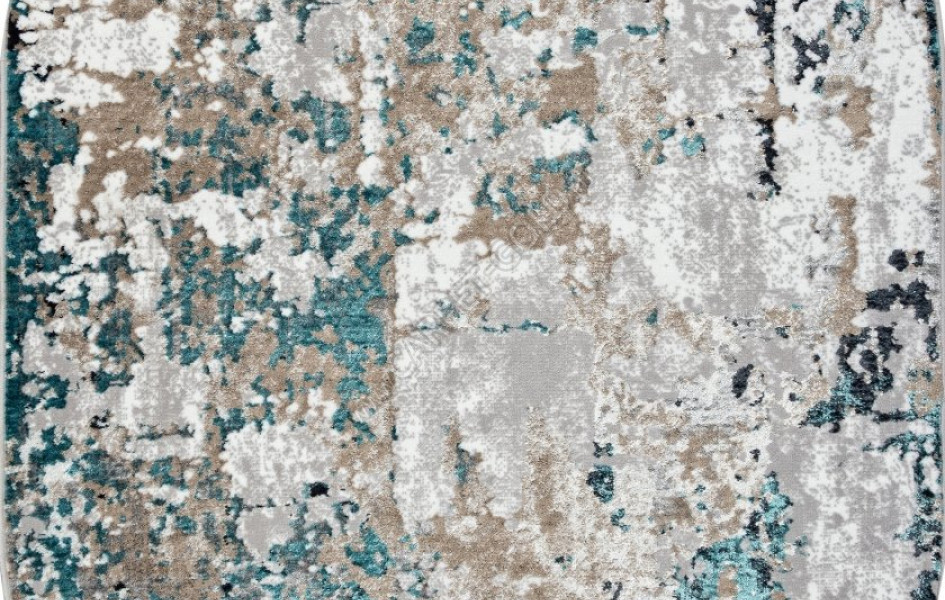 Ковер 01632A - GREY / TURQUOISE - Овал - коллекция PARADIZE