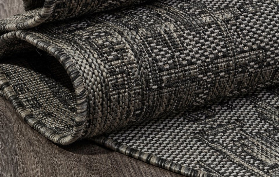 Ковер S144 - BLACK-GRAY - Овал - коллекция KAIR