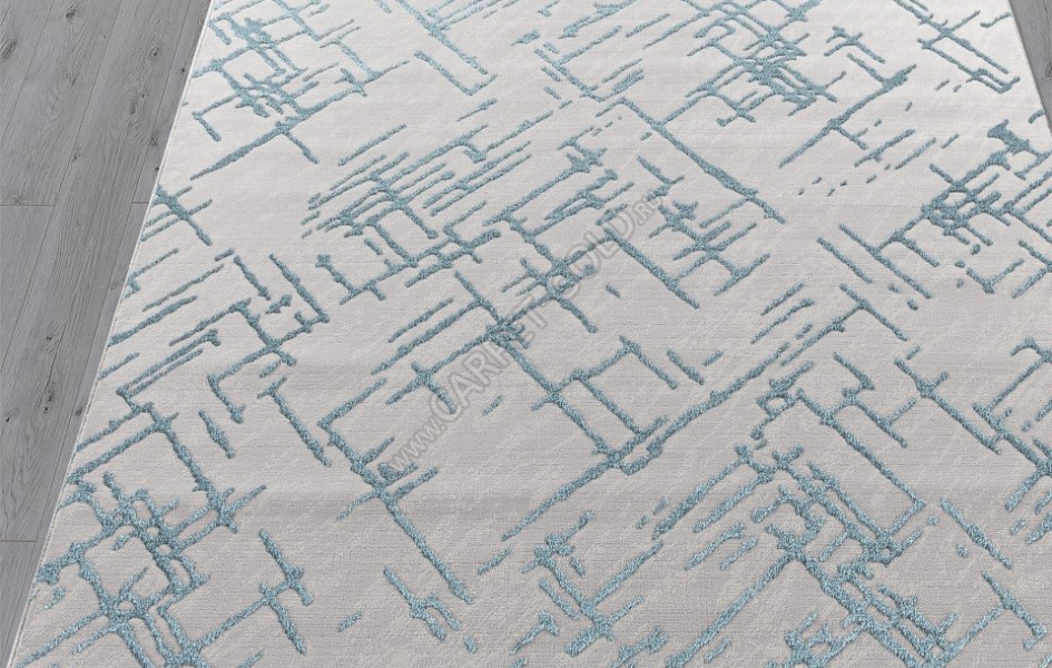 Ковер F164 - GRAY-D.BLUE - Прямоугольник - коллекция LIMAN
