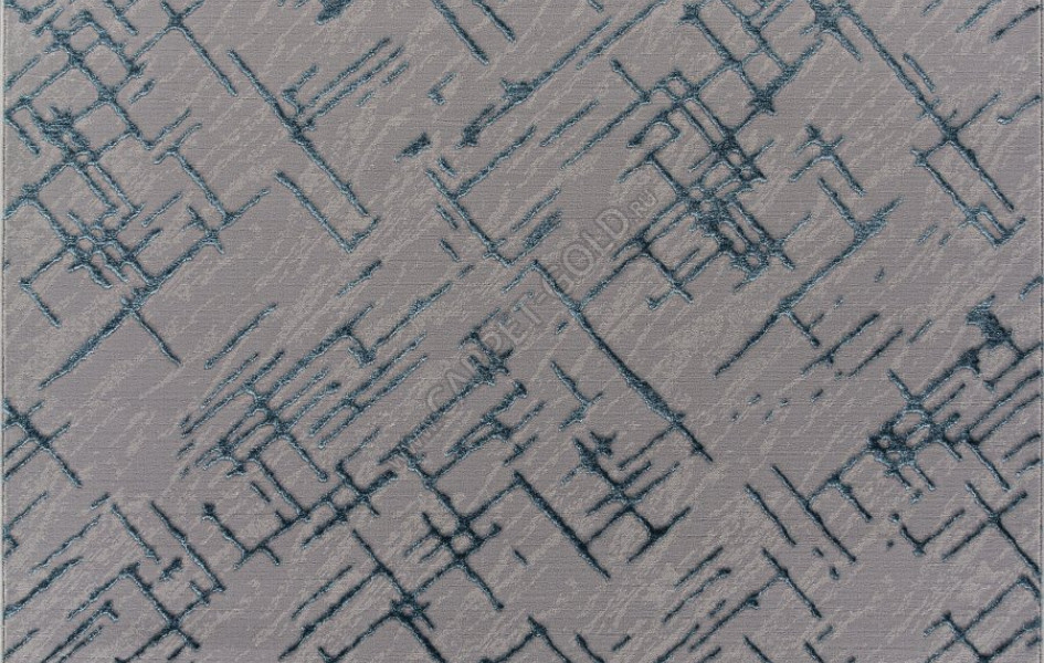 Ковер F164 - GRAY-D.BLUE - Прямоугольник - коллекция LIMAN