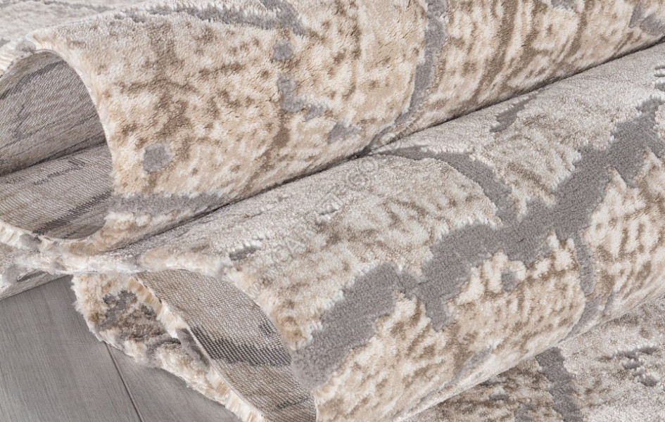 Ковер 00839C - GREY / BROWN - Прямоугольник - коллекция SAFIR