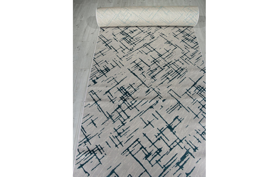 Ковер F164 - GRAY-D.BLUE - Дорожка - коллекция LIMAN