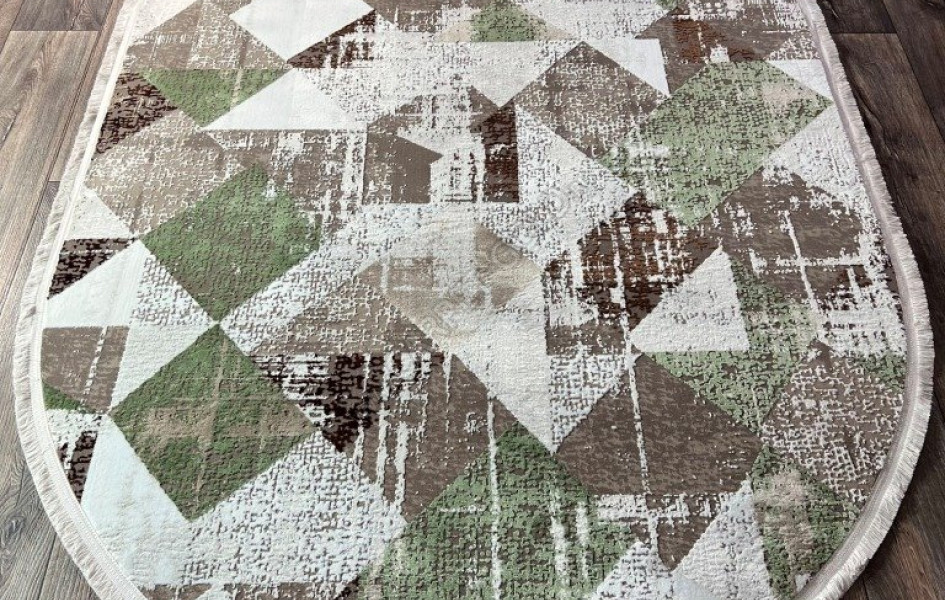 DECO 10128A GREEN-BEIGE овал